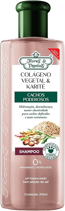 Shampoo Colágeno Vegetal e Karité Flores & Vegetais 1
