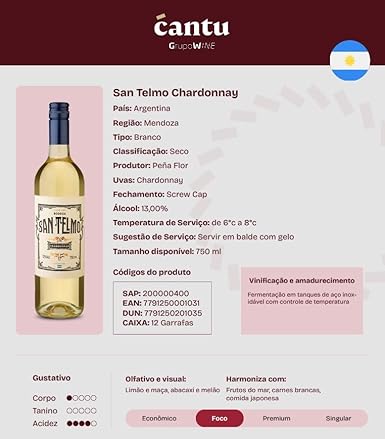 Vinho Branco San Telmo Chardonnay 3