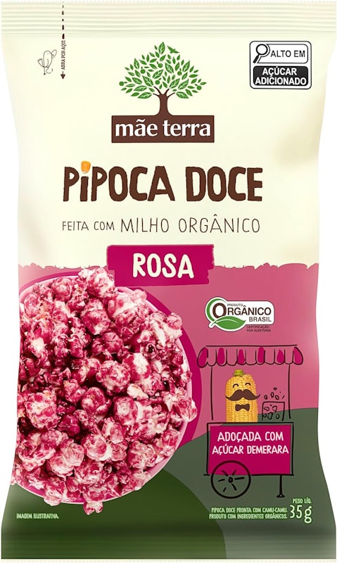 Zooreta Pipoca Rosa Orgânica Mãe Terra 1