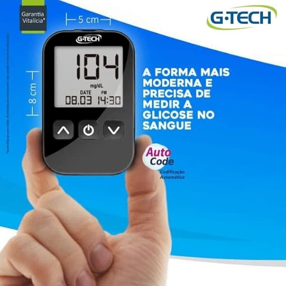 Medidor de Glicose G-Tech Lite (com Kit de 10 Tiras e 10 Lancetas) 5