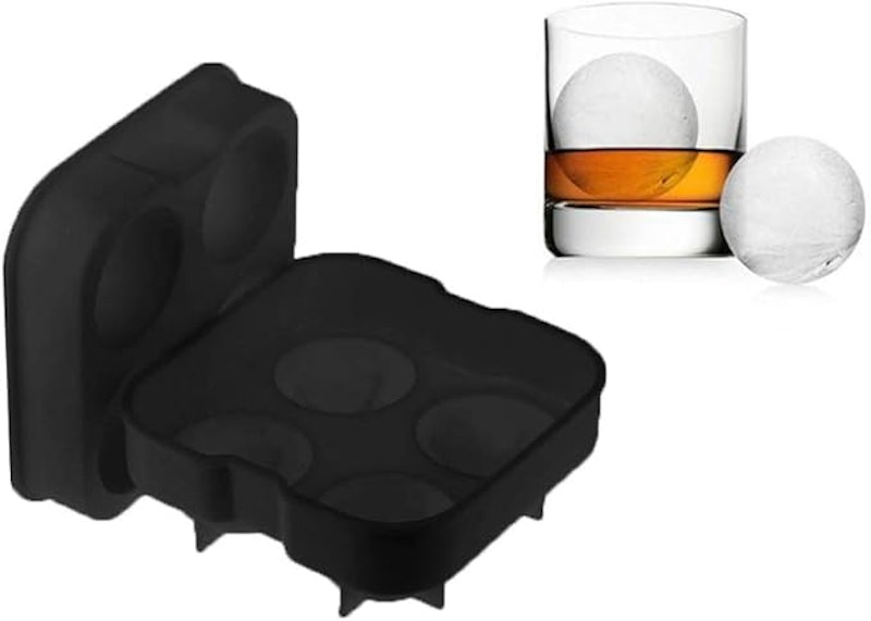 Forma de Gelo de Silicone 4 Cubos Esfera 3