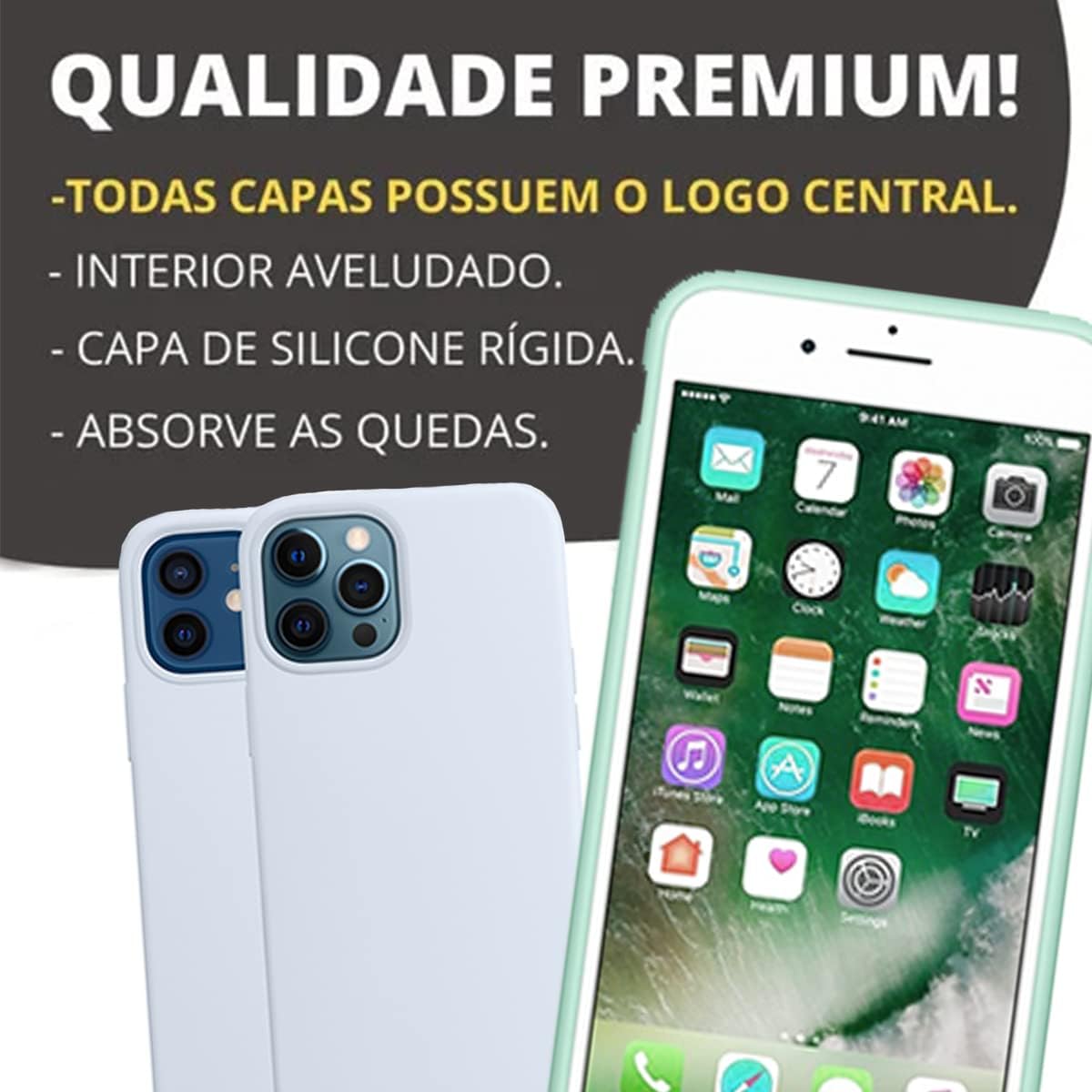 Capinha Colorida Compatível com iPhone 12 PRO Case Slim Flexível  3