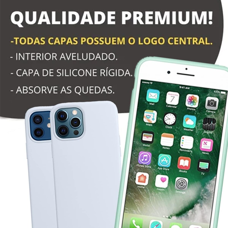 Capinha Colorida Compatível com iPhone 12 PRO Case Slim Flexível 3