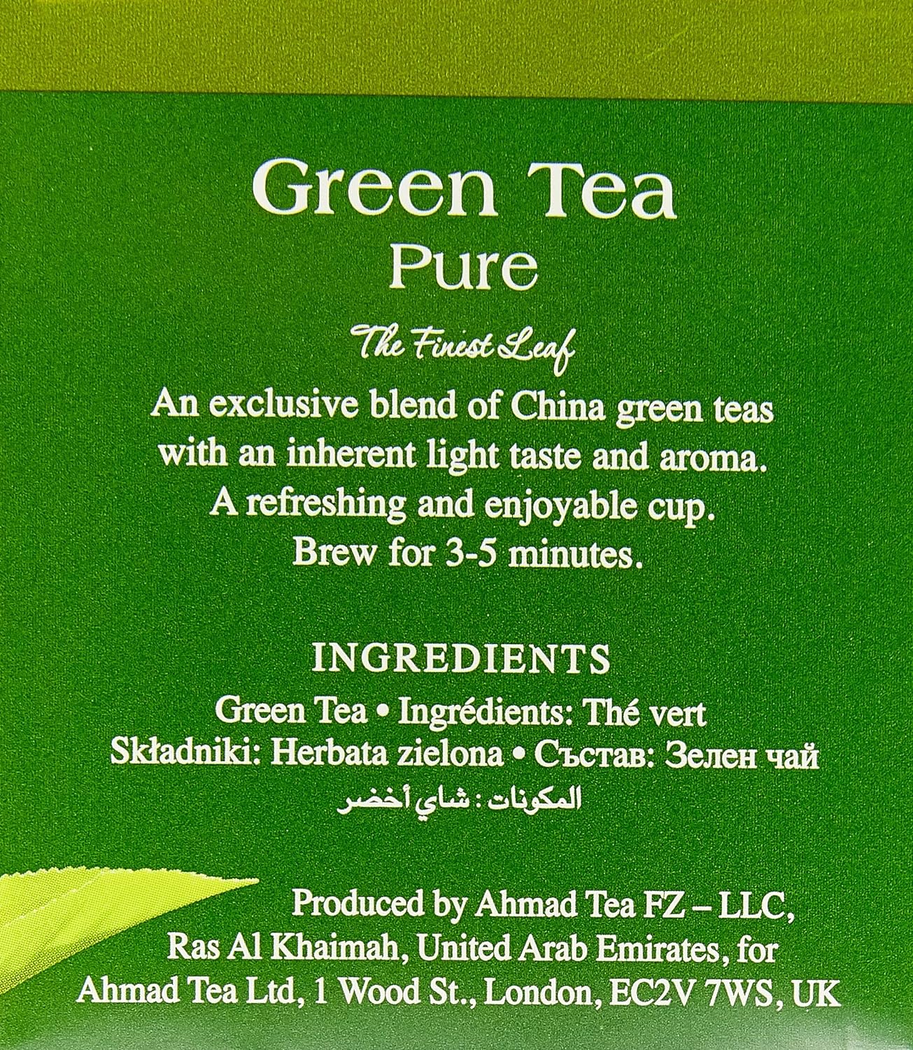 Chá Verde Pure Ahmad Tea London 4