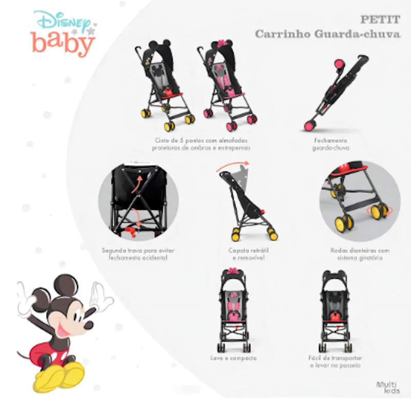 Carrinho Guarda-Chuva Mickey Petit 4