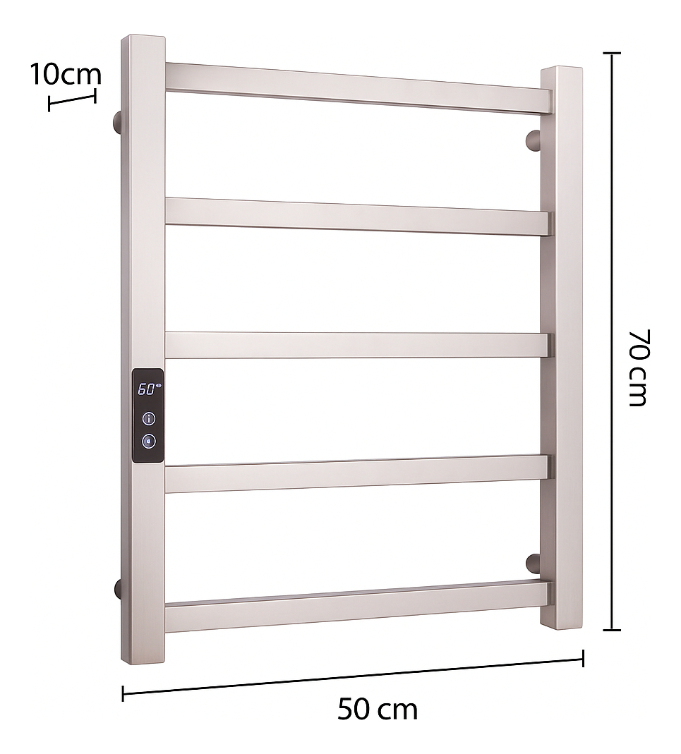 Toalheiro Elétrico Aço Inox Térmico Display Digital 5
