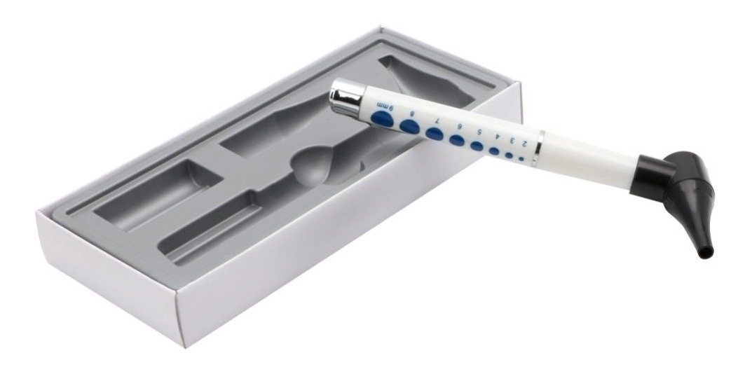Otoscópio Médico c/ Estojo Caneta Lanterna + Pilhas 2