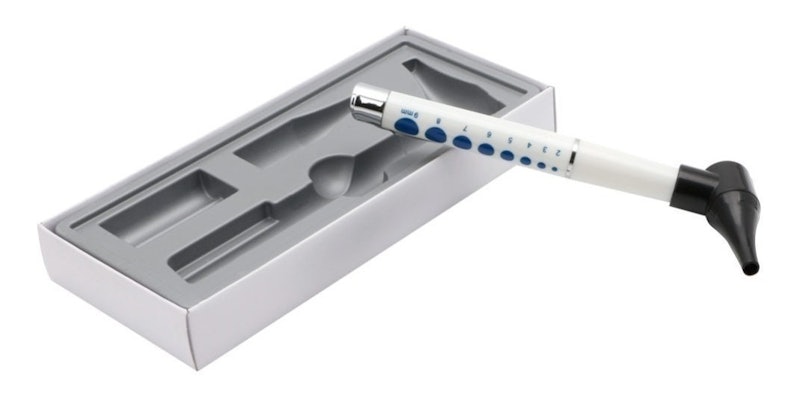 Otoscópio Médico c/ Estojo Caneta Lanterna + Pilhas 2