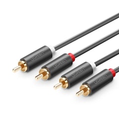 Cabo Áudio Estéreo Blindado 2 RCA para 2 RCA