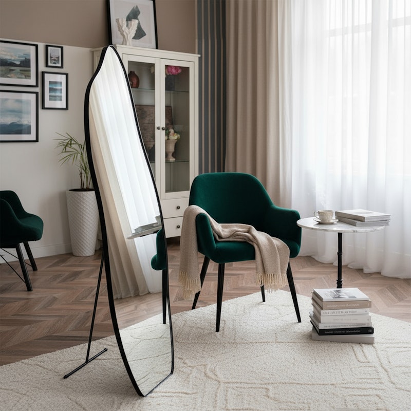 Espelho Flame 150 x 50 cm com Suporte de Chão 2