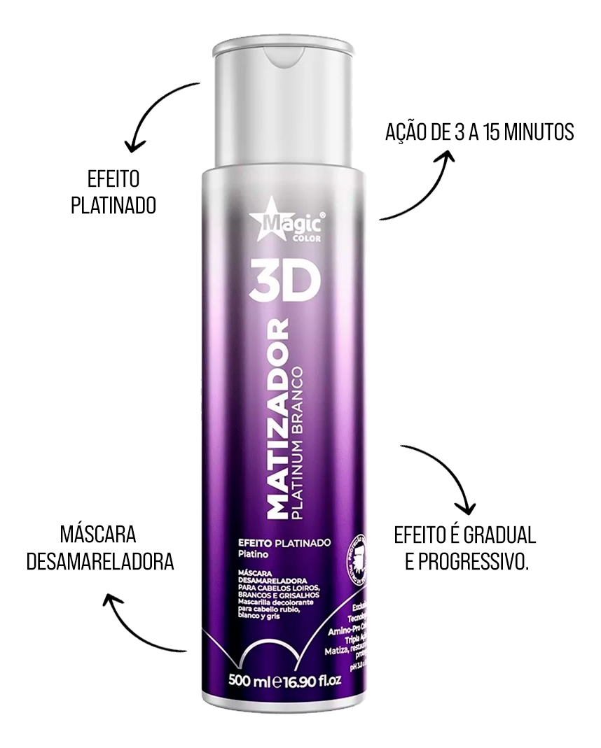 Matizador 3D Platinum Branco Efeito Platinado 2