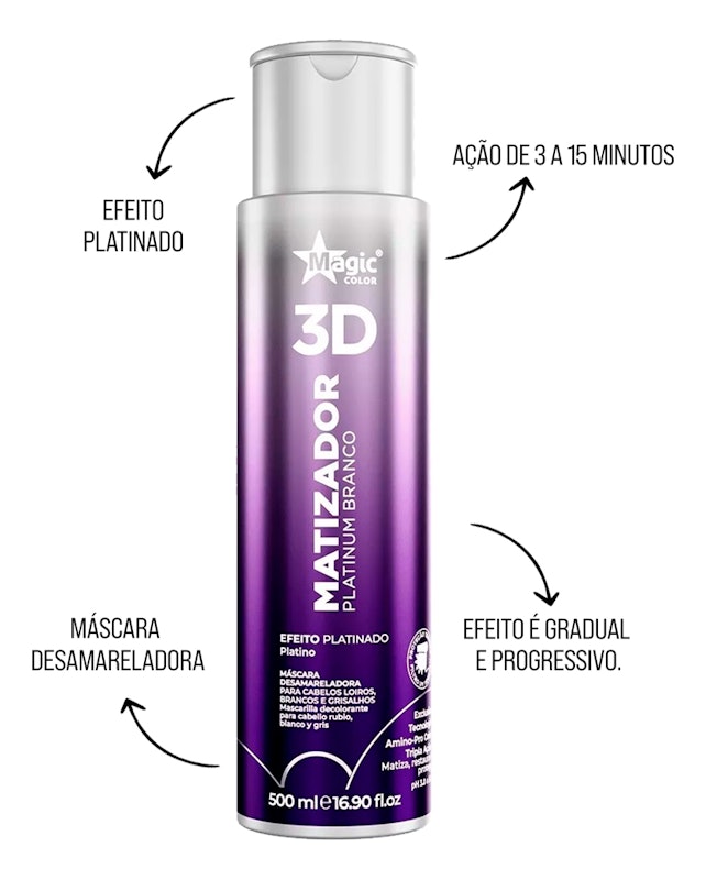 Matizador 3D Platinum Branco Efeito Platinado 2
