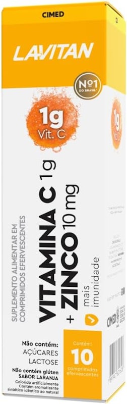 Lavitan Vitamina C + Zinco Sabor Laranja 2