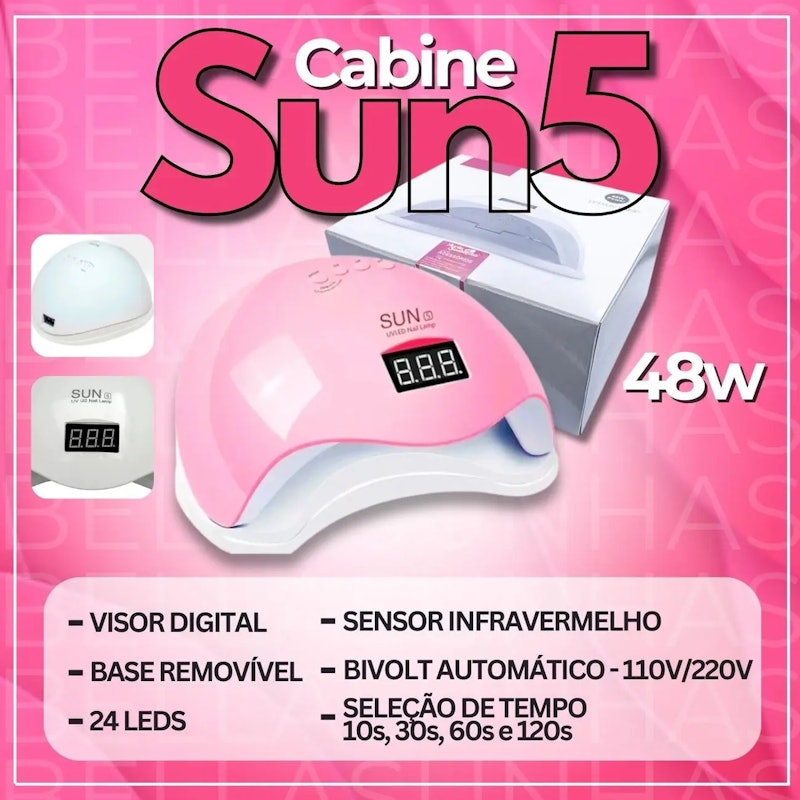 Kit Alongamento Unha Gel, Polygel e Fibra 3 em1 Completo Sun 5 3