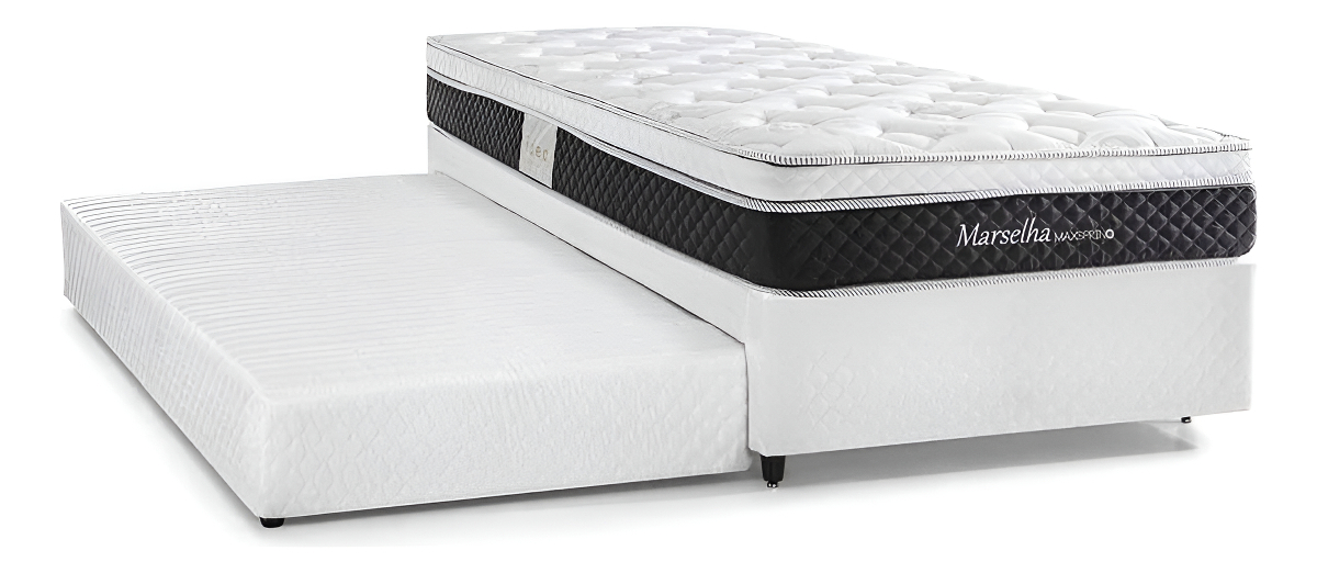 Bicama Solteiro com Cama Auxiliar Herval Marselha Molas Maxspring 1