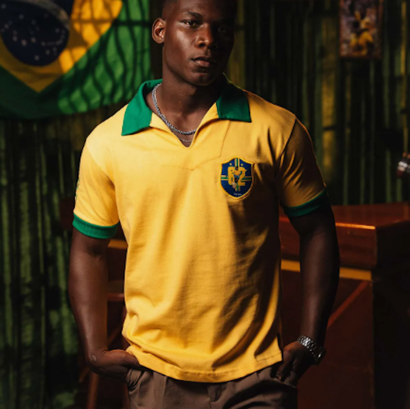 Camisa Brasil Retrô Pelé 1962 Manga Curta Masculina 1