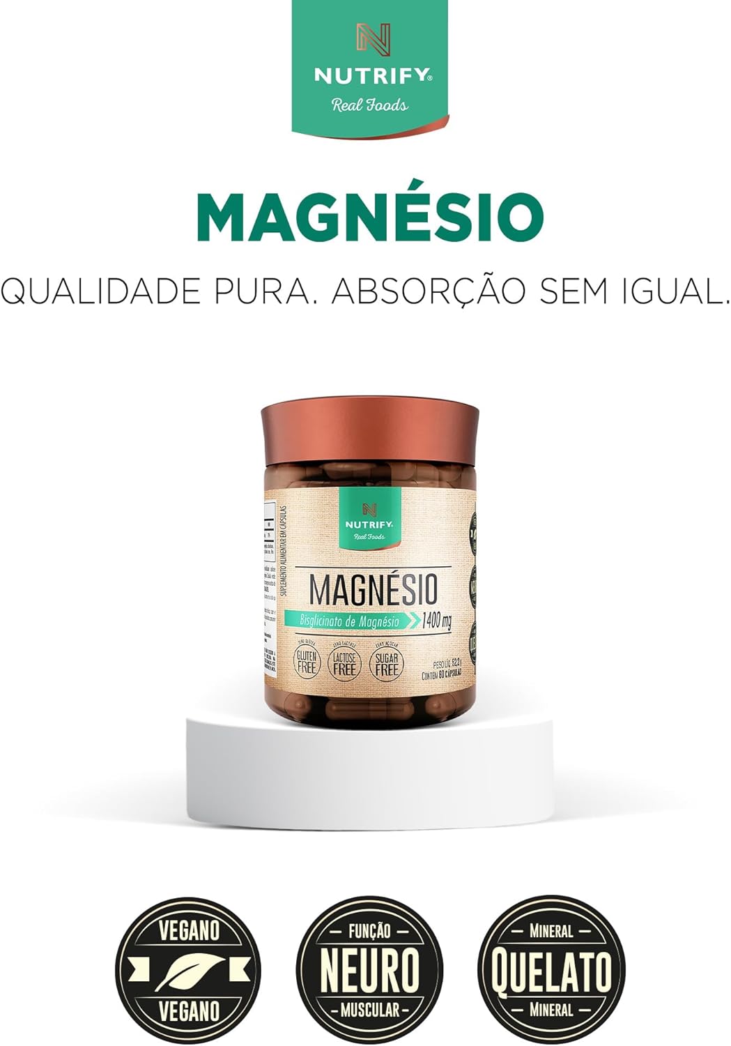 Magnésio Bisglicinato Nutrify 5