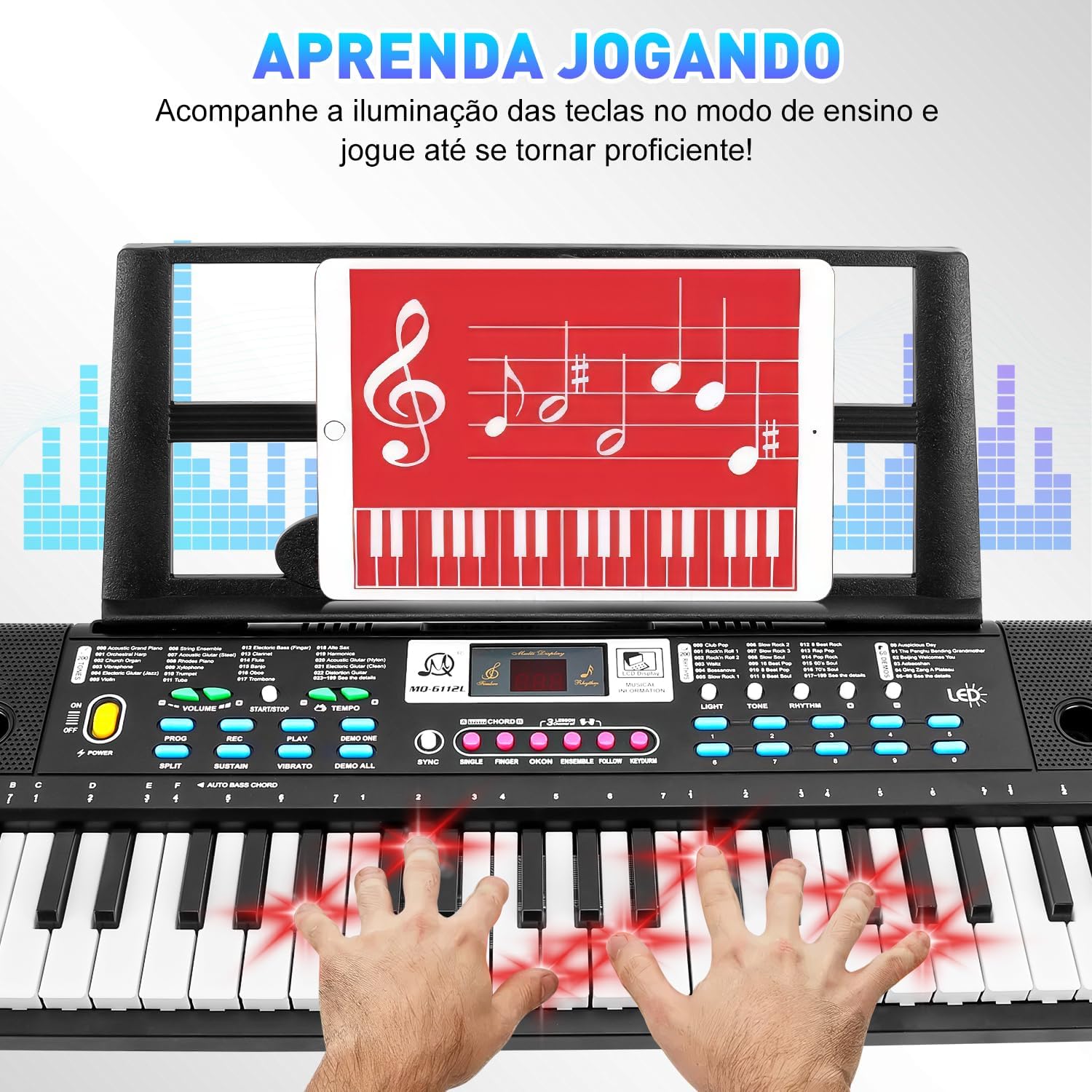 Teclado Musical Digital 61 Teclas Iluminadas Truerza 5
