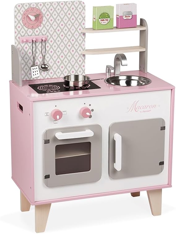 Cozinha de Madeira Macaron Rosa 1