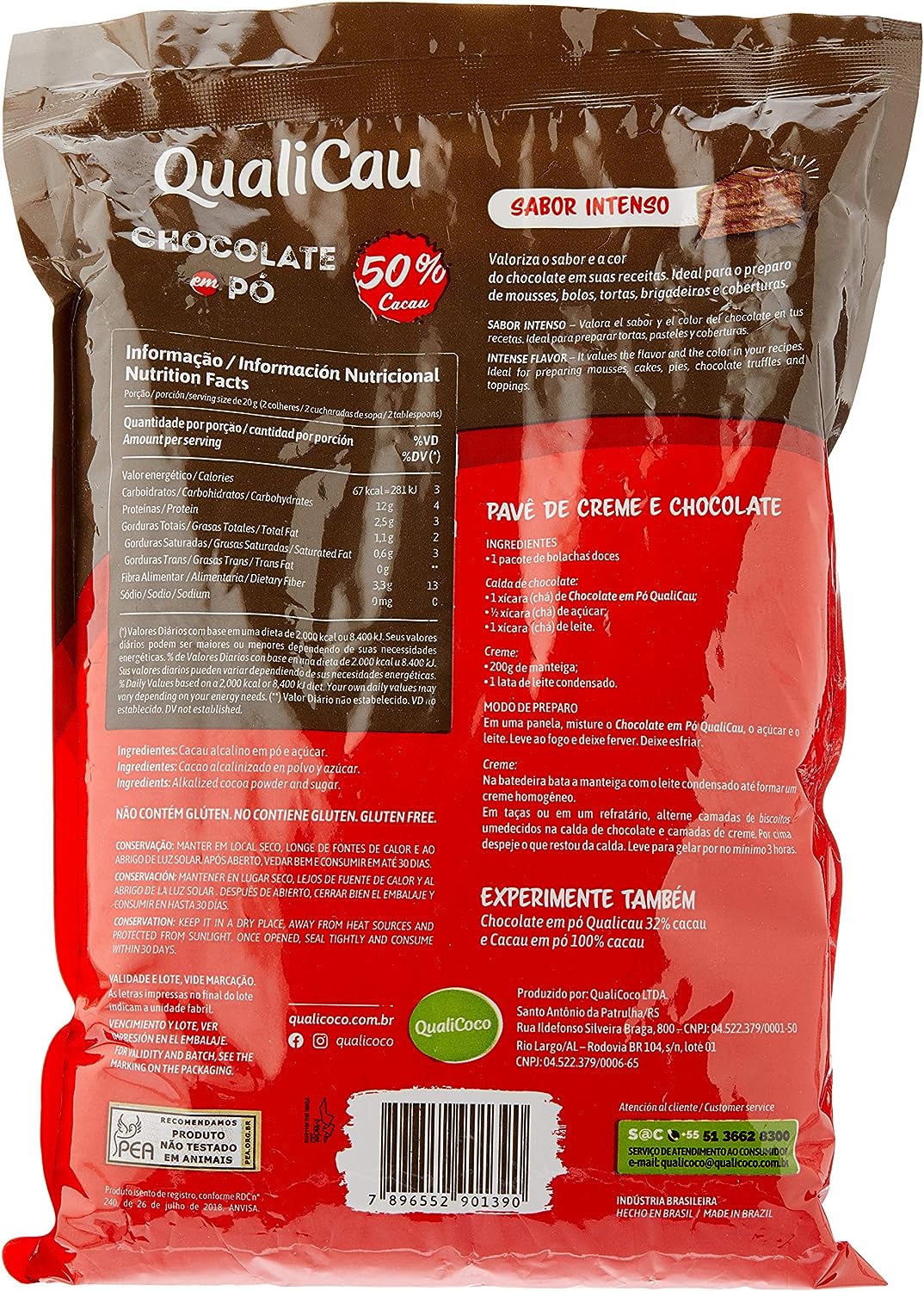Qualicau Chocolate em Pó 50%  2