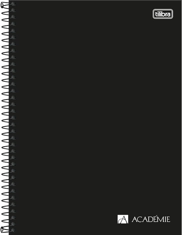 Caderno Capa Dura Universitário Sem Pauta Académie 90g 1 Matéria 80 Folhas 1