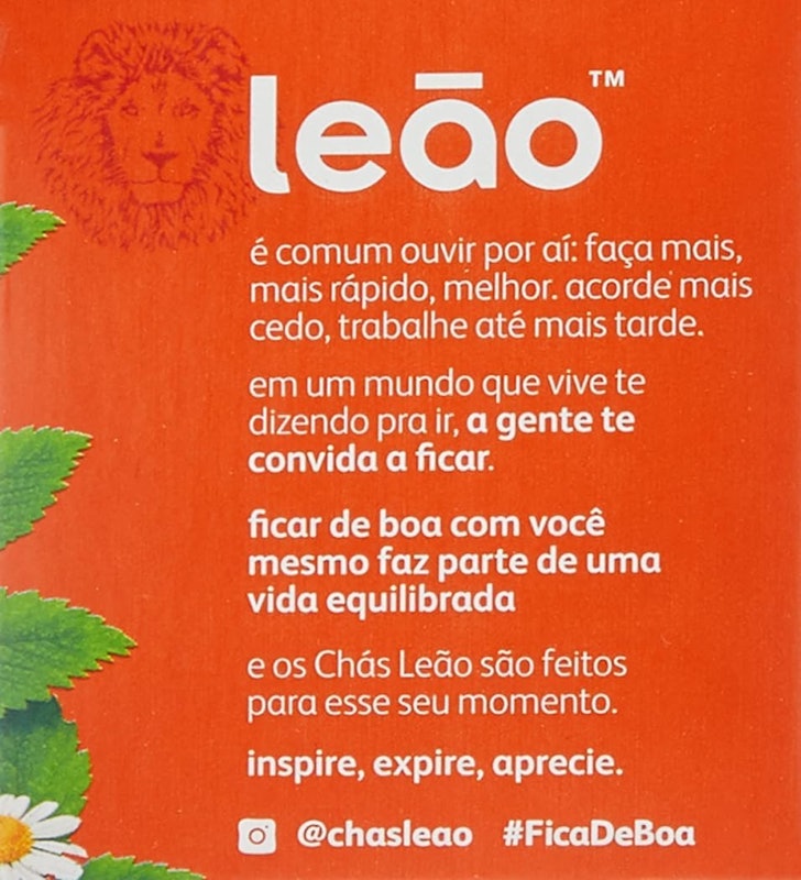 Chá Leão Camomila em Sachês 3