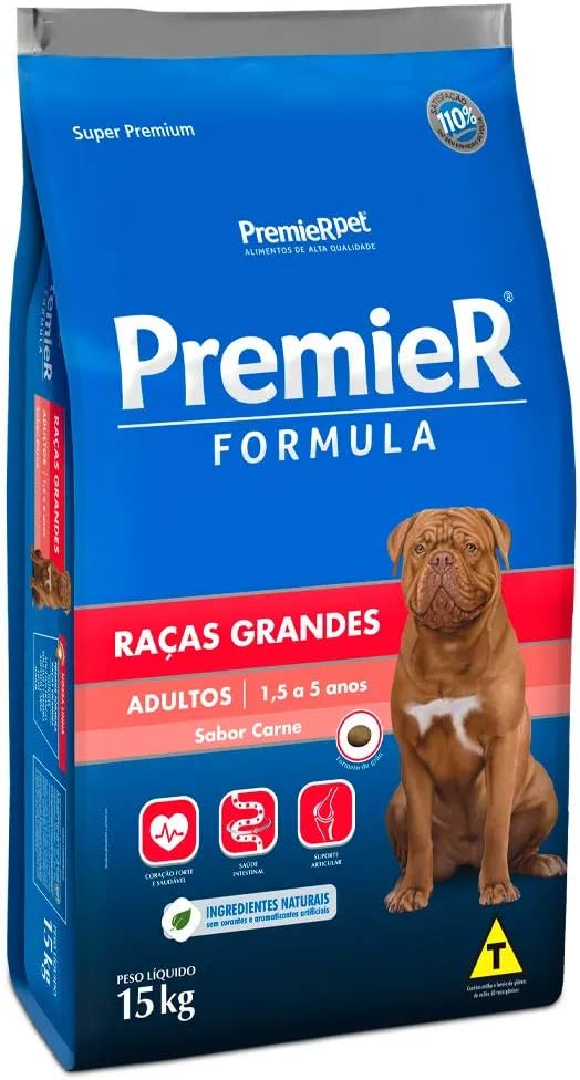 Ração PremieR Formula Cães Adultos Porte Grande Carne 1