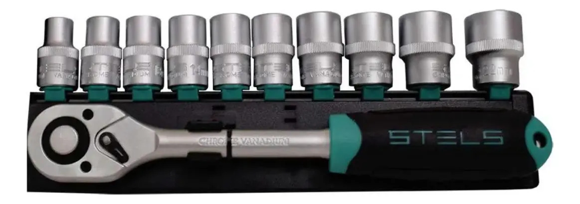 Kit de Chave Catraca e Soquetes 1/2 11 Peças Stels 5