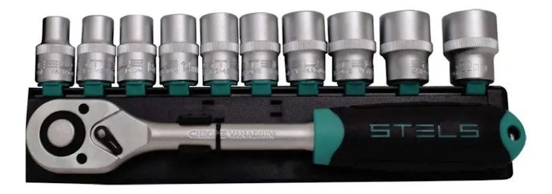 Kit de Chave Catraca e Soquetes 1/2 11 Peças Stels 5