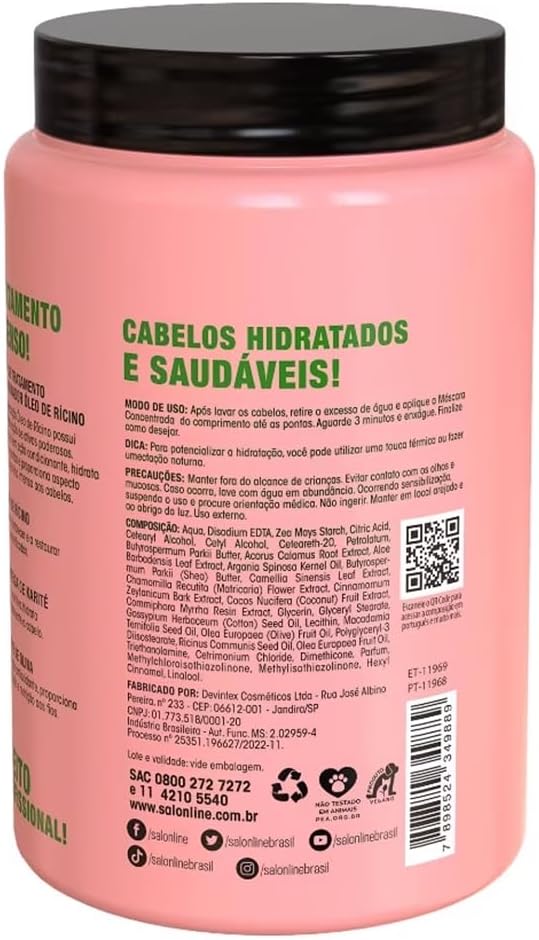 Máscara S.O.S Hidratação Óleo de Rícino 3