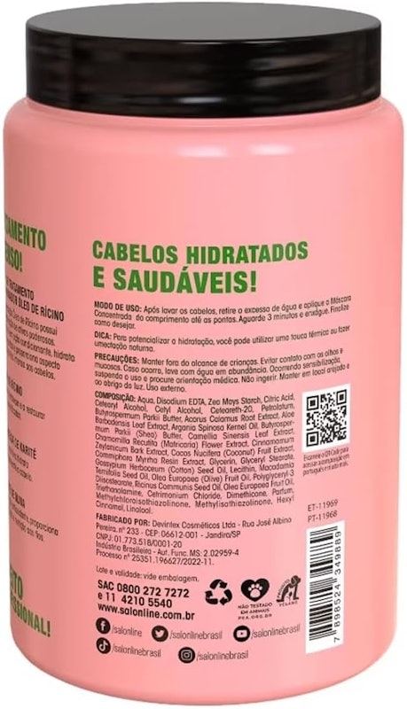 Máscara S.O.S Hidratação Óleo de Rícino 3