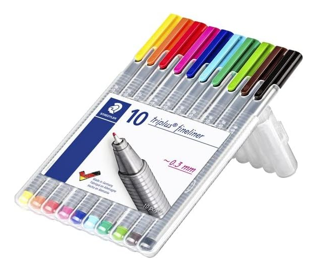 Caneta Ponta Fina Triplus Fineliner 2