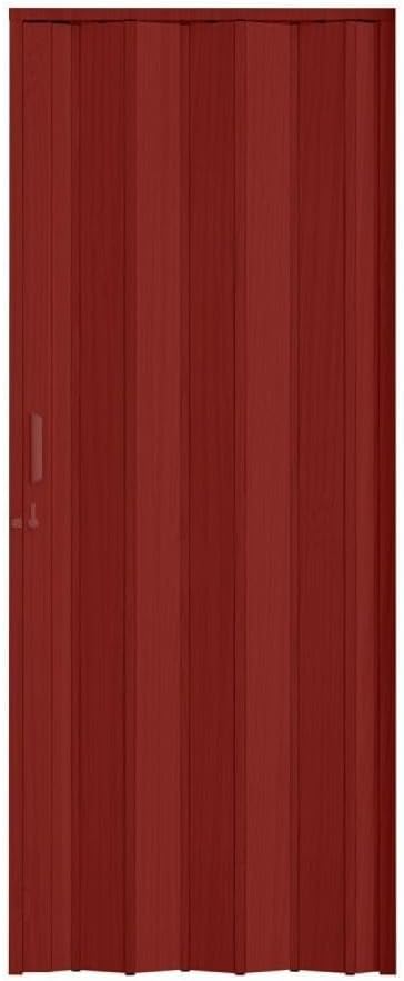 Porta Box Sanfonada PVC 210 x 84 cm Mogno Vermelho 1