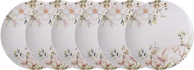 Kit Prato Raso Tramontina Magnólia em Porcelana Decorada 28 cm 6 Peças 3