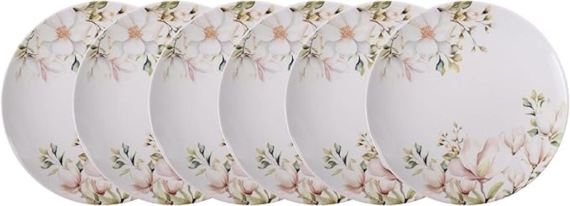 Kit Prato Raso Tramontina Magnólia em Porcelana Decorada 28 cm 6 Peças 3