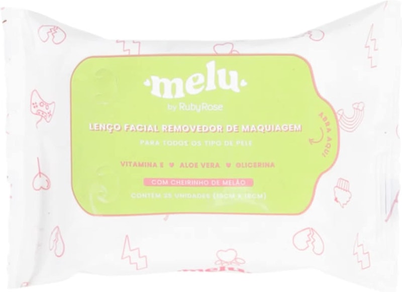 Lenço Facial Removedor de Maquiagem Melu 1