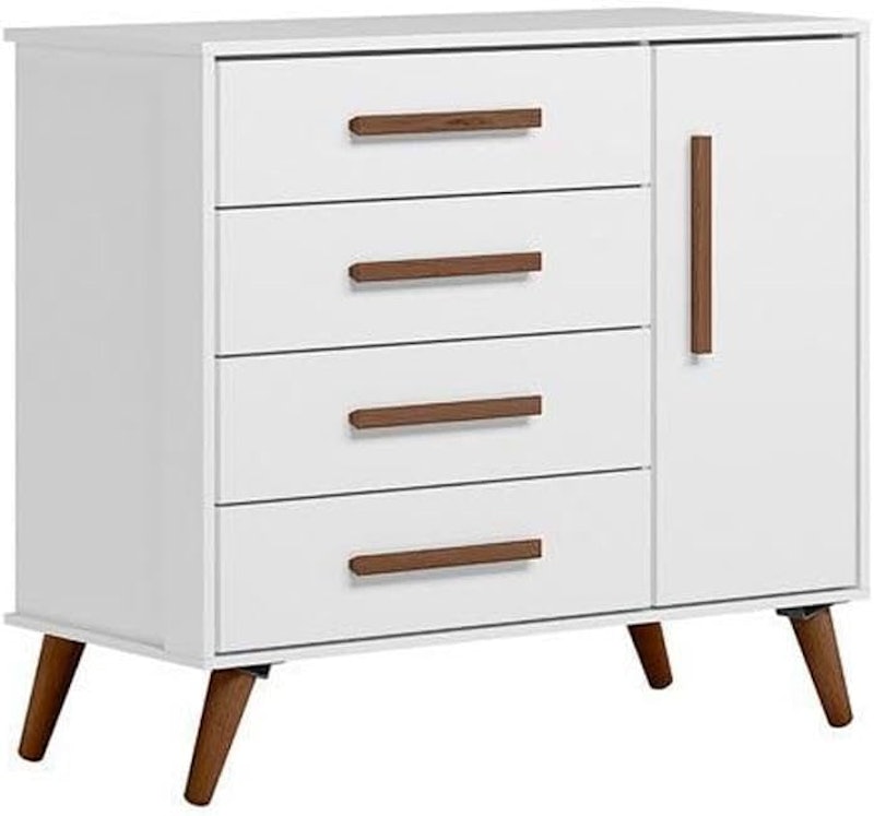 Cômoda Sapateira Q Encanto Retrô 1 Porta e 4 Gavetas 1