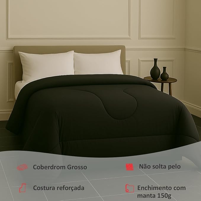 Coberdrom Arte & Cazza Dupla Face Micro Percal e Fleece Pelinho Solteiro 4