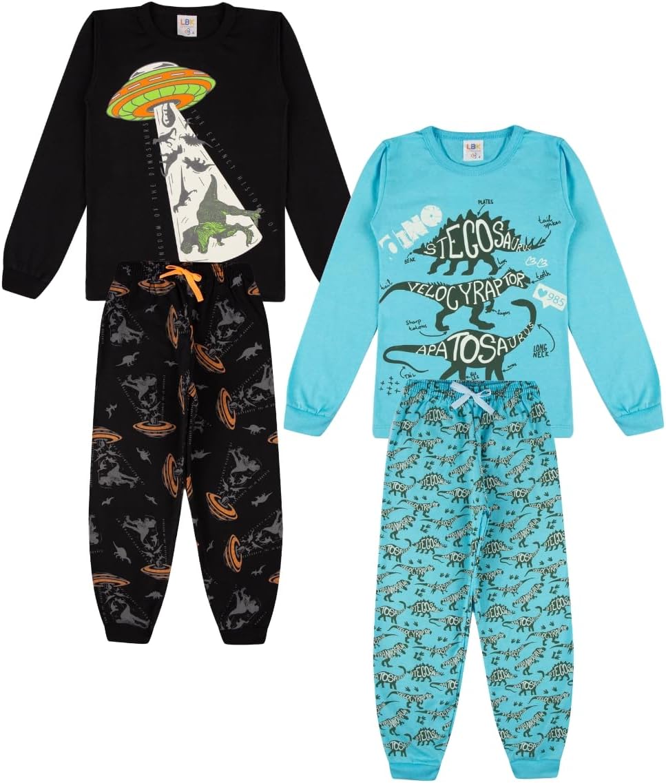 Kit Sortido 3 Pijamas Infantis Menino 4