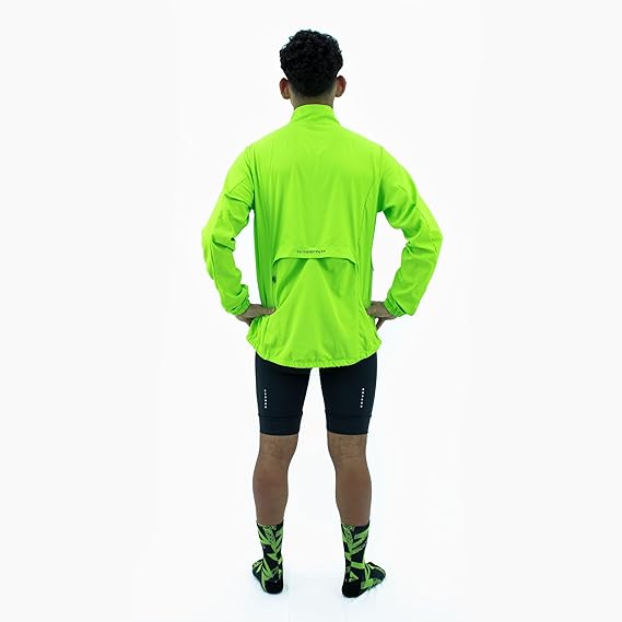 Jaqueta Corta-Vento de Ciclismo Masculina Race Amarelo Neon 3