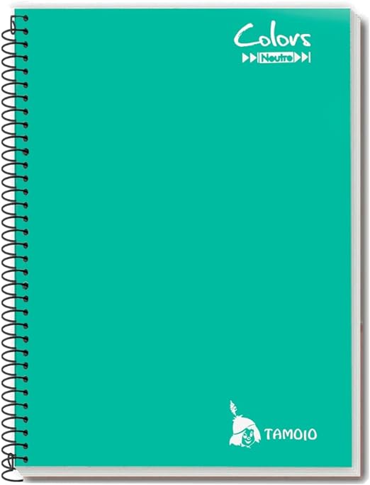 Caderno Universitário Espiral Capa Dura Turquesa 1 Matéria 1