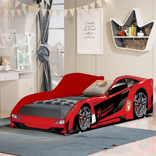 Cama Carro Vermelho Infantil com Colchão 3
