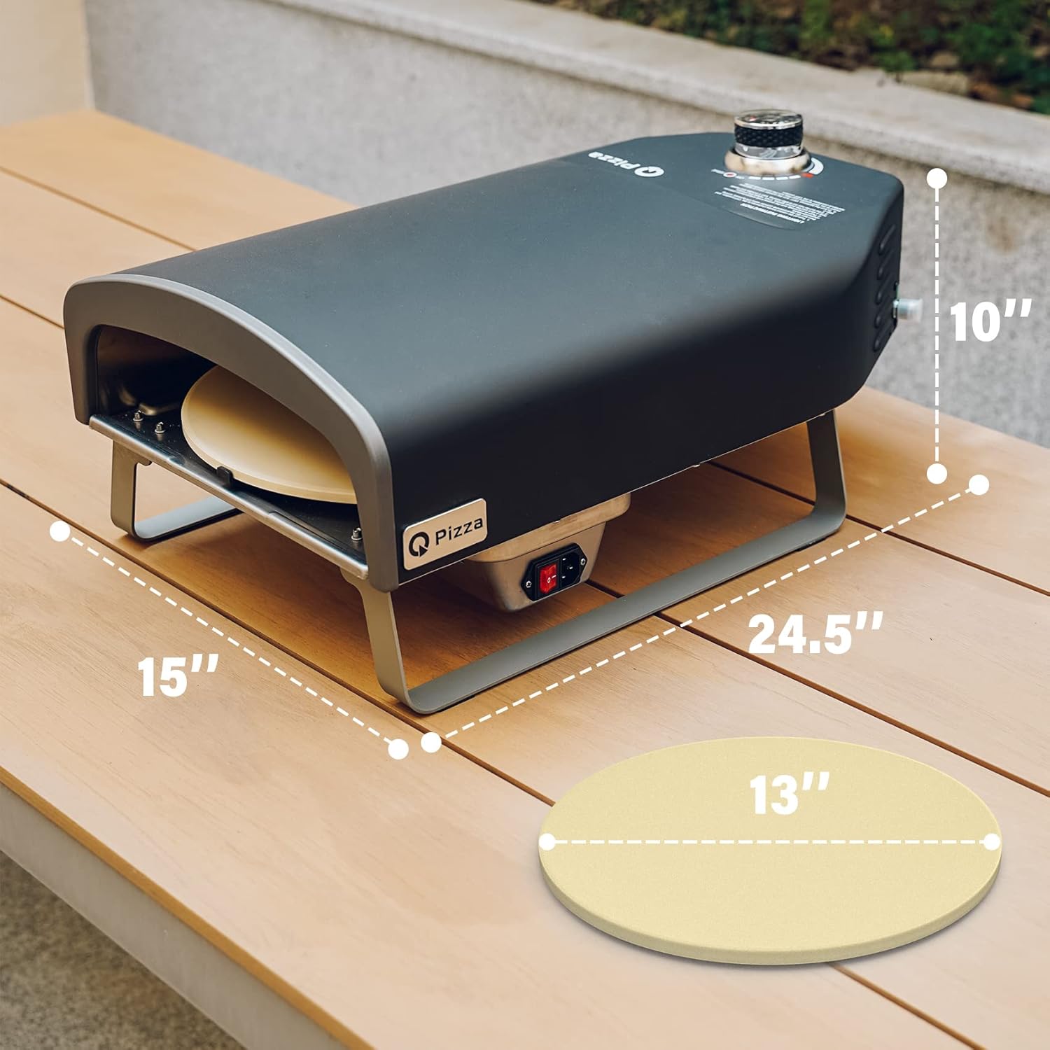 Forno de Pizza a Gás com Pedra Giratória Automática 2