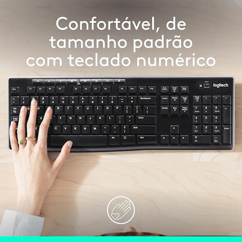 Teclado Sem Fio Logitech K270 2