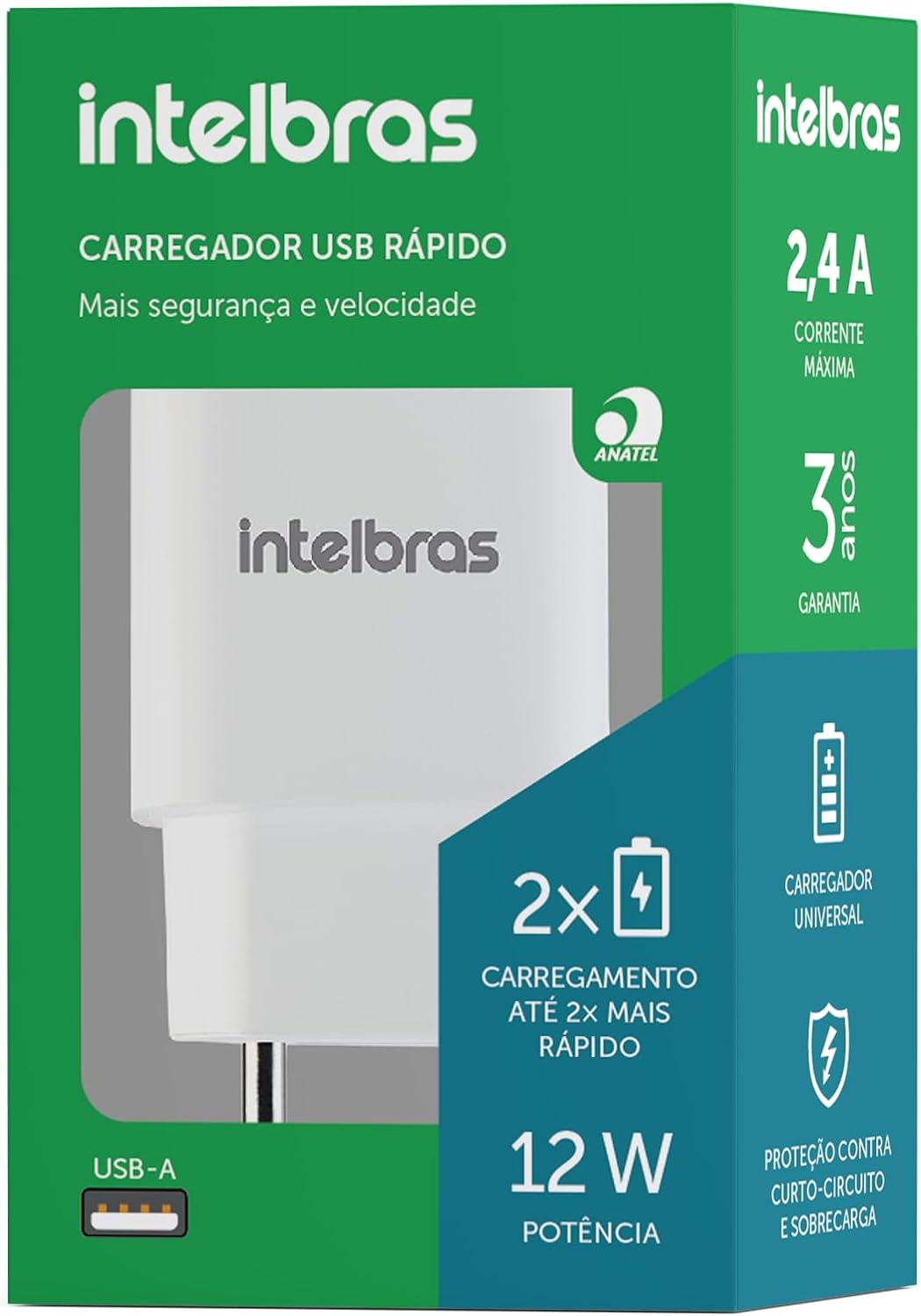 Carregador USB Intelbras EC1 Fast 5