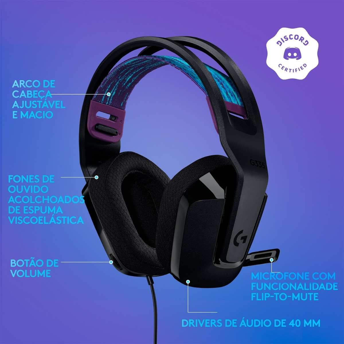 Headset Gamer Logitech G335 5