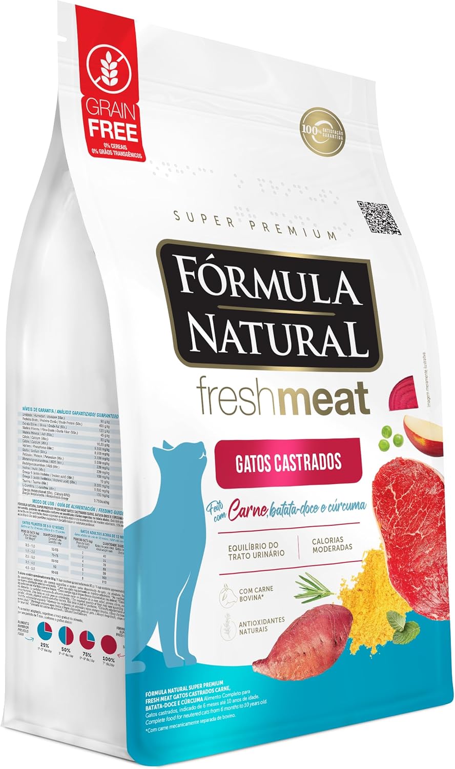 Ração Fresh Meat Gatos Castrados Carne, Batata-doce e Cúrcuma 2