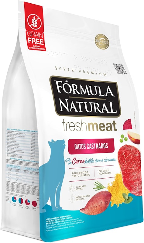 Ração Fresh Meat Gatos Castrados Carne, Batata-doce e Cúrcuma 2