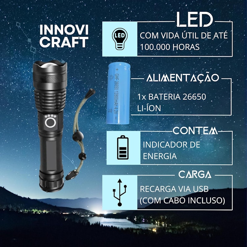 Lanternas de LED Recarregável T9 4