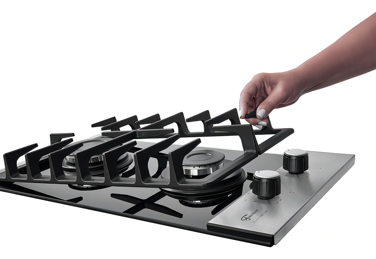Cooktop a Gás Fischer 2 Bocas Platinium com Trempe de Ferro Fundido Mesa Vidro Bivolt 4